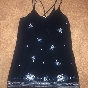 Navy pattern dress